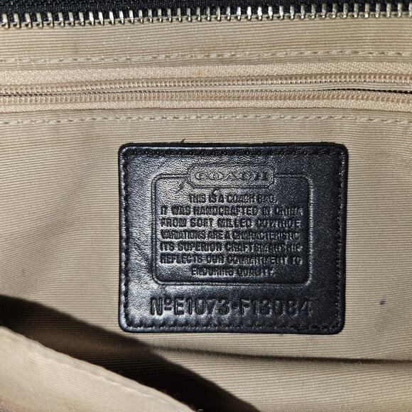 Coach Legacy Leather Satchel Tote F13084 Black Braided Handle Silver Hardware - Picture 3 of 13